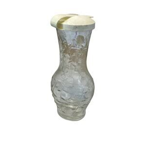 Good Seasons Salad Dressing Cruet Shaker Glass Bottle Lid Vine